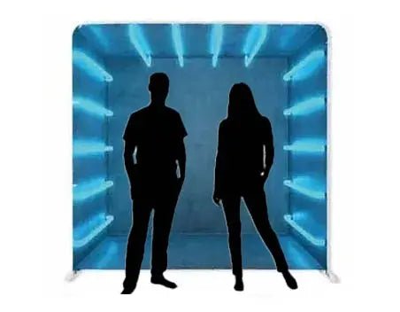 Achterwand (Blue Neon) - Photoboothfactory