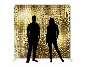 Achterwand (Square Gold) - Photoboothfactory